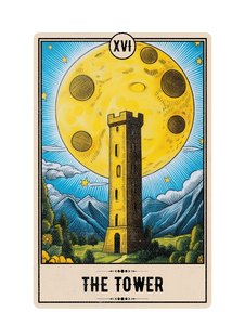 Tarot Card: Yellow Moon - 16 The Tower_2