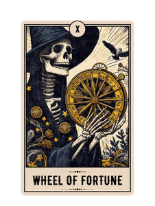 Tarot Card: Yellow Moon - 10 Wheel of Fortune