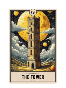 Tarot Card: Yellow Moon - 16 The Tower