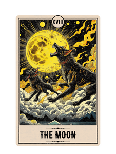 Tarot Card: Yellow Moon - 18 The Moon_2