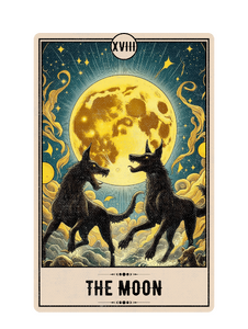 Tarot Card: Yellow Moon - 18 The Moon